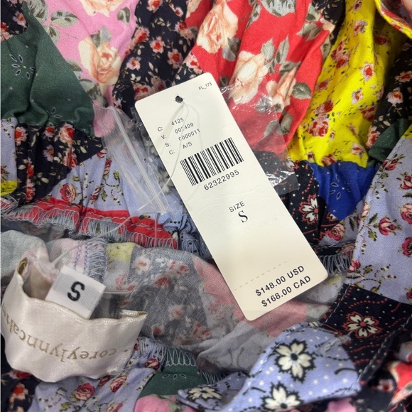NEW! ANTHROPOLOGIE COREY LYNN CALTER FLORAL PATCHWORK SHORT OVERALLS Small - Picture 7 of 15